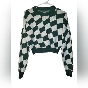 HOLLISTER Sweater, S, White/ Green, VGUC